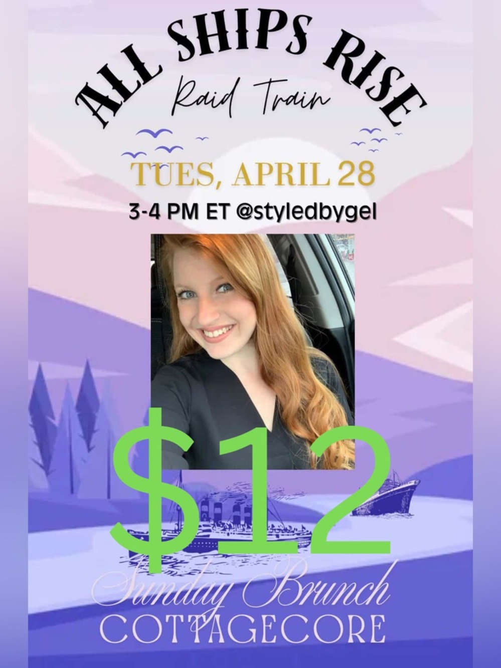 $12 starts ALL SHIPS RISE- all sale final- no cancellations- thanks SO much!!!